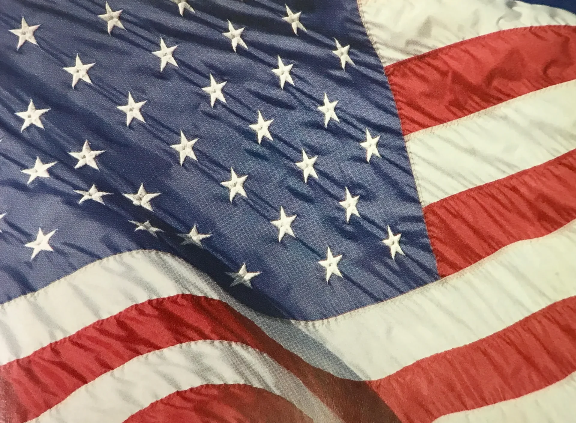 American Flag waving