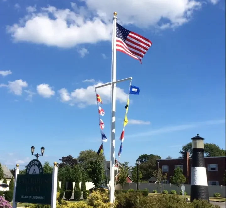 flags on flagpole